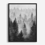 Shop Misty Forest Canvas Print a painted style framed canvas wall art print from The Print Emporium artwork collection - Buy Australian made fine art painting style stretched canvas prints for the home and your interior decor space, TPE-188-CA-35X46-NF