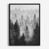 Shop Misty Forest Canvas Print a painted style framed canvas wall art print from The Print Emporium artwork collection - Buy Australian made fine art painting style stretched canvas prints for the home and your interior decor space, TPE-188-CA-35X46-NF