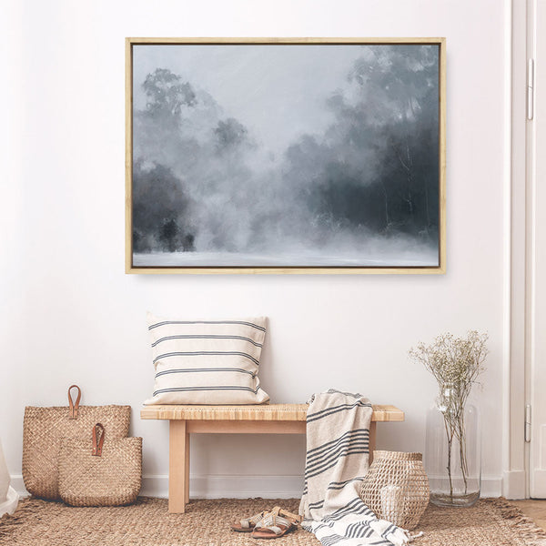 Shop Misty Morning II Canvas Print a painted style framed canvas wall art print from The Print Emporium artwork collection - Buy Australian made fine art painting style stretched canvas prints for the home and your interior decor space, TPE-424-CA-35X46-NF