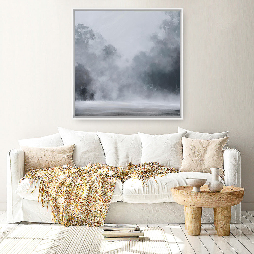 Shop Misty Morning II (Square) Canvas Print a painted style framed canvas wall art print from The Print Emporium artwork collection - Buy Australian made fine art painting style stretched canvas prints for the home and your interior decor space, TPE-423-CA-40X40-NF
