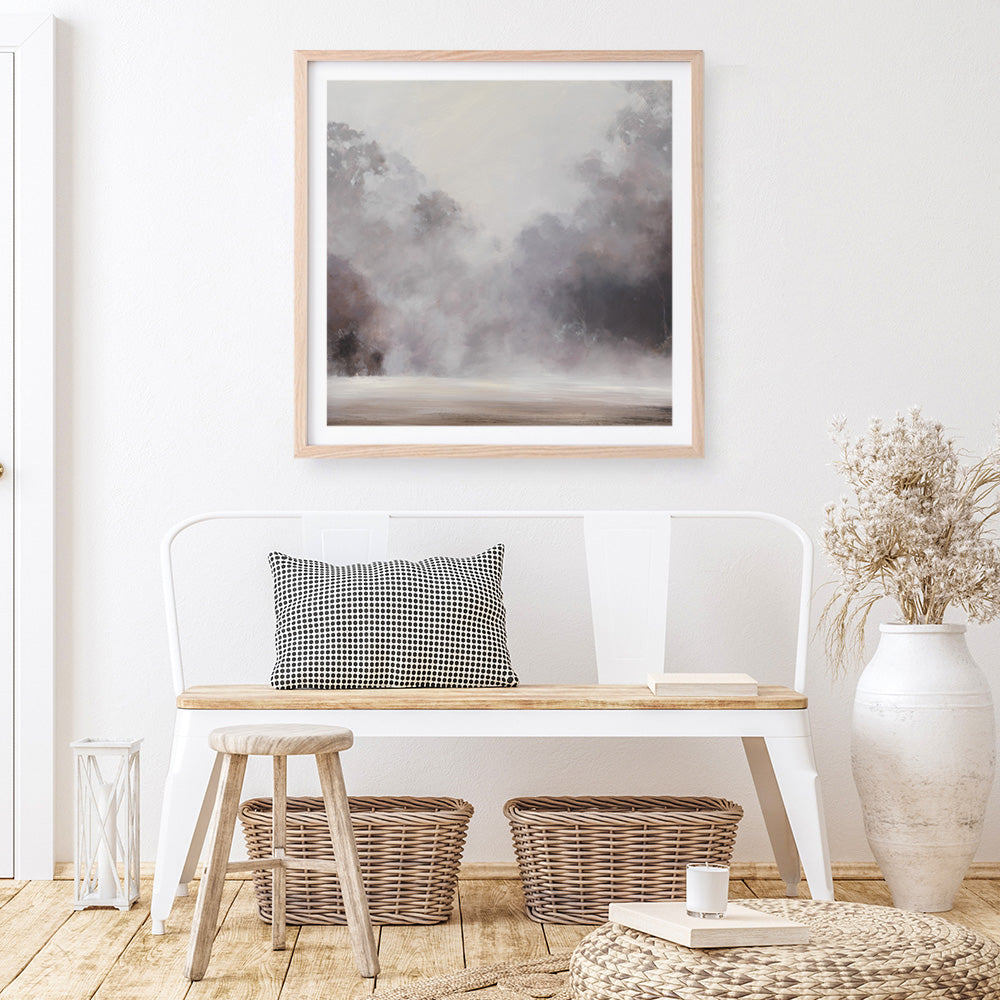 Shop Misty Morning (Square) Art Print a painted style wall art print from The Print Emporium wall artwork collection - Buy Australian made fine art painting style poster and framed prints for the home and your interior decor room, TPE-416-AP