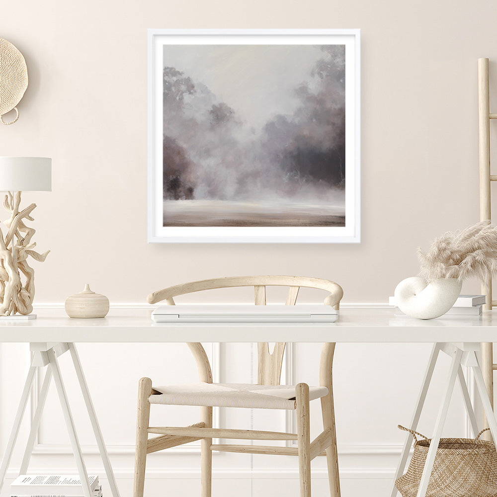 Shop Misty Morning (Square) Art Print a painted style wall art print from The Print Emporium wall artwork collection - Buy Australian made fine art painting style poster and framed prints for the home and your interior decor room, TPE-416-AP