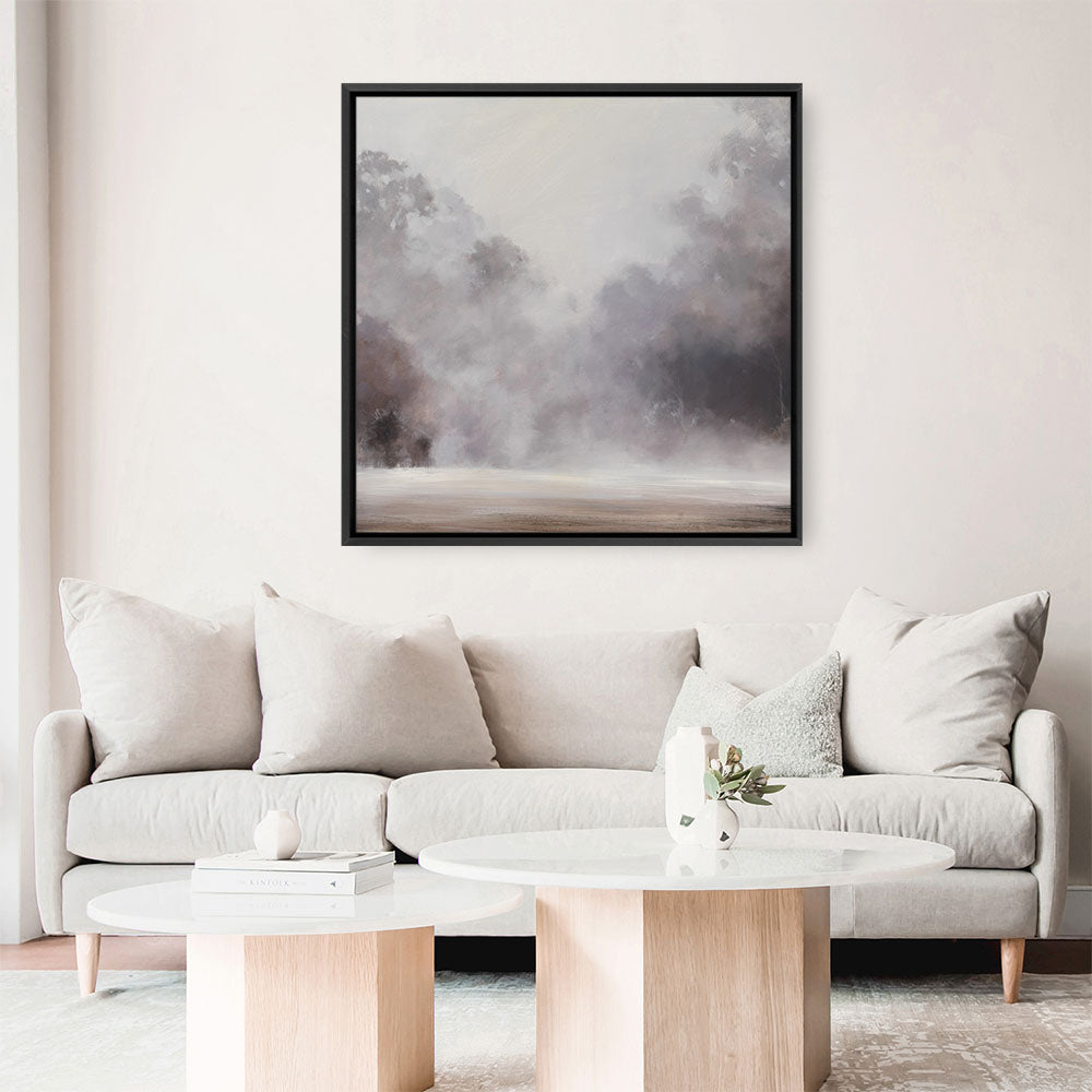 Shop Misty Morning (Square) Canvas Print a painted style framed canvas wall art print from The Print Emporium artwork collection - Buy Australian made fine art painting style stretched canvas prints for the home and your interior decor space, TPE-416-CA-40X40-NF