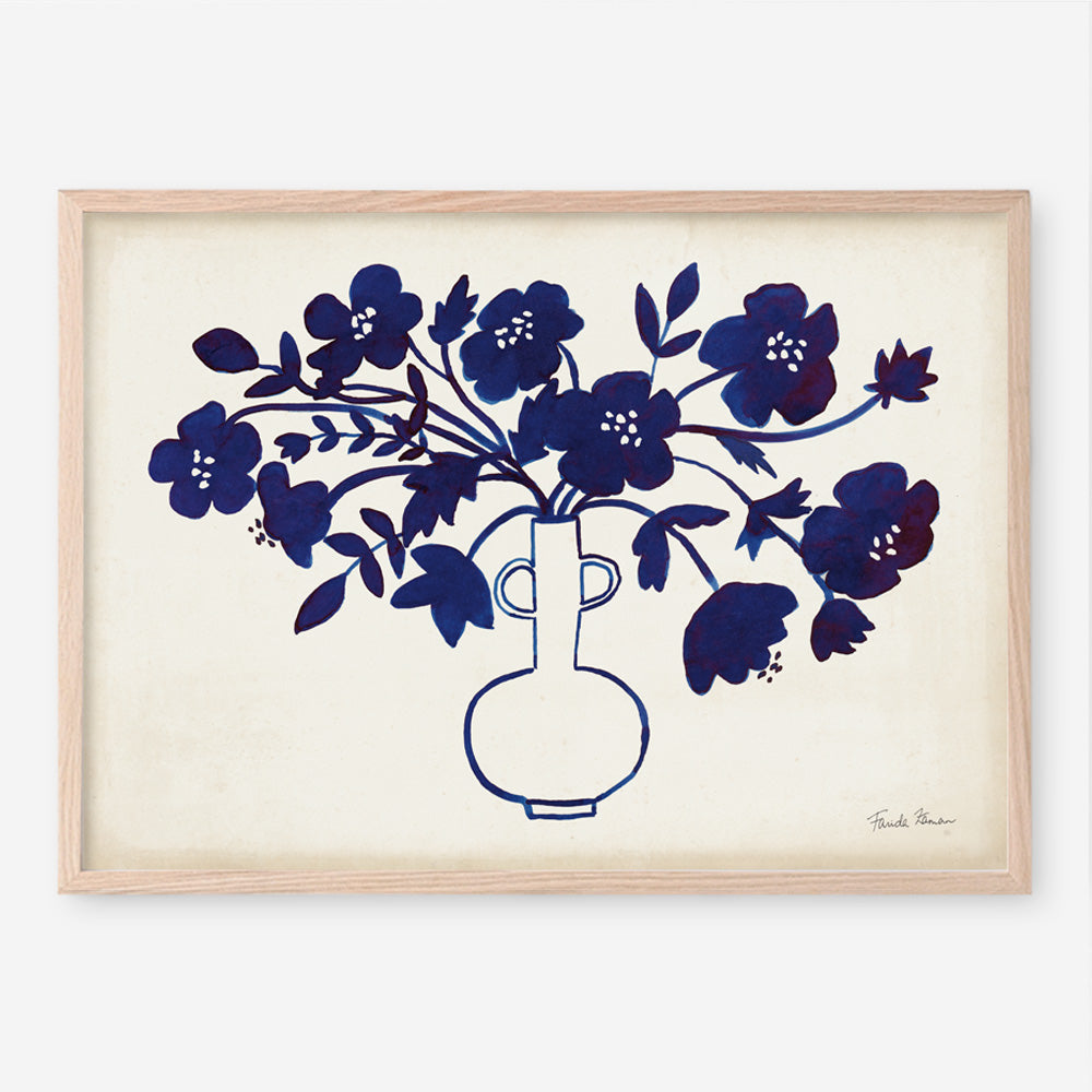 Shop Modern Blue I Art Print a floral themed painted wall art print from The Print Emporium wall artwork collection - Buy Australian made fine art painting style poster and framed prints for the home and your interior decor room, TPE-WA-74160-AP