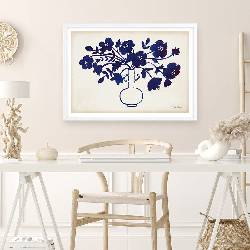 Shop Modern Blue I Art Print a floral themed painted wall art print from The Print Emporium wall artwork collection - Buy Australian made fine art painting style poster and framed prints for the home and your interior decor room, TPE-WA-74160-AP