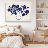 Shop Modern Blue I Canvas Print a floral themed painted framed canvas wall art print from The Print Emporium artwork collection - Buy Australian made fine art painting style stretched canvas prints for the home and your interior decor space, TPE-WA-74160-CA-35X46-NF