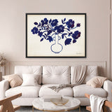 Shop Modern Blue I Canvas Print a floral themed painted framed canvas wall art print from The Print Emporium artwork collection - Buy Australian made fine art painting style stretched canvas prints for the home and your interior decor space, TPE-WA-74160-CA-35X46-NF