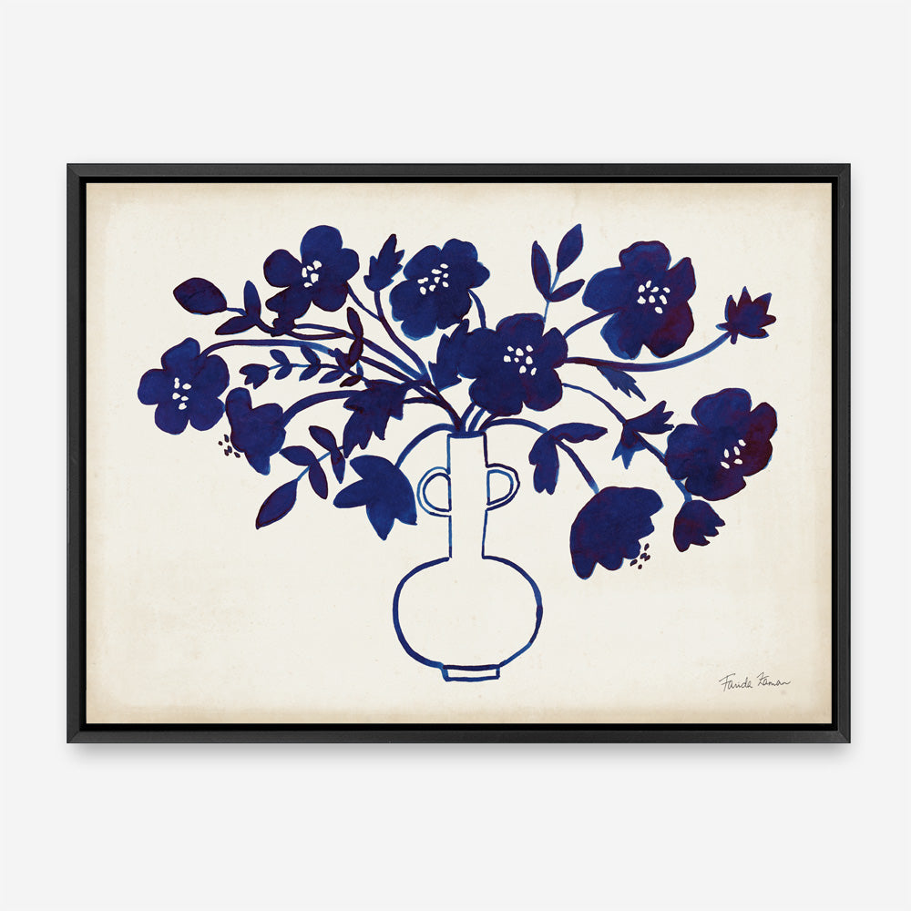 Shop Modern Blue I Canvas Print a floral themed painted framed canvas wall art print from The Print Emporium artwork collection - Buy Australian made fine art painting style stretched canvas prints for the home and your interior decor space, TPE-WA-74160-CA-35X46-NF
