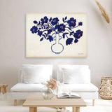Shop Modern Blue I Canvas Print a floral themed painted framed canvas wall art print from The Print Emporium artwork collection - Buy Australian made fine art painting style stretched canvas prints for the home and your interior decor space, TPE-WA-74160-CA-35X46-NF