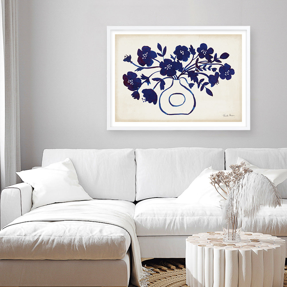 Shop Modern Blue II Art Print a floral themed painted wall art print from The Print Emporium wall artwork collection - Buy Australian made fine art painting style poster and framed prints for the home and your interior decor room, TPE-WA-74161-AP