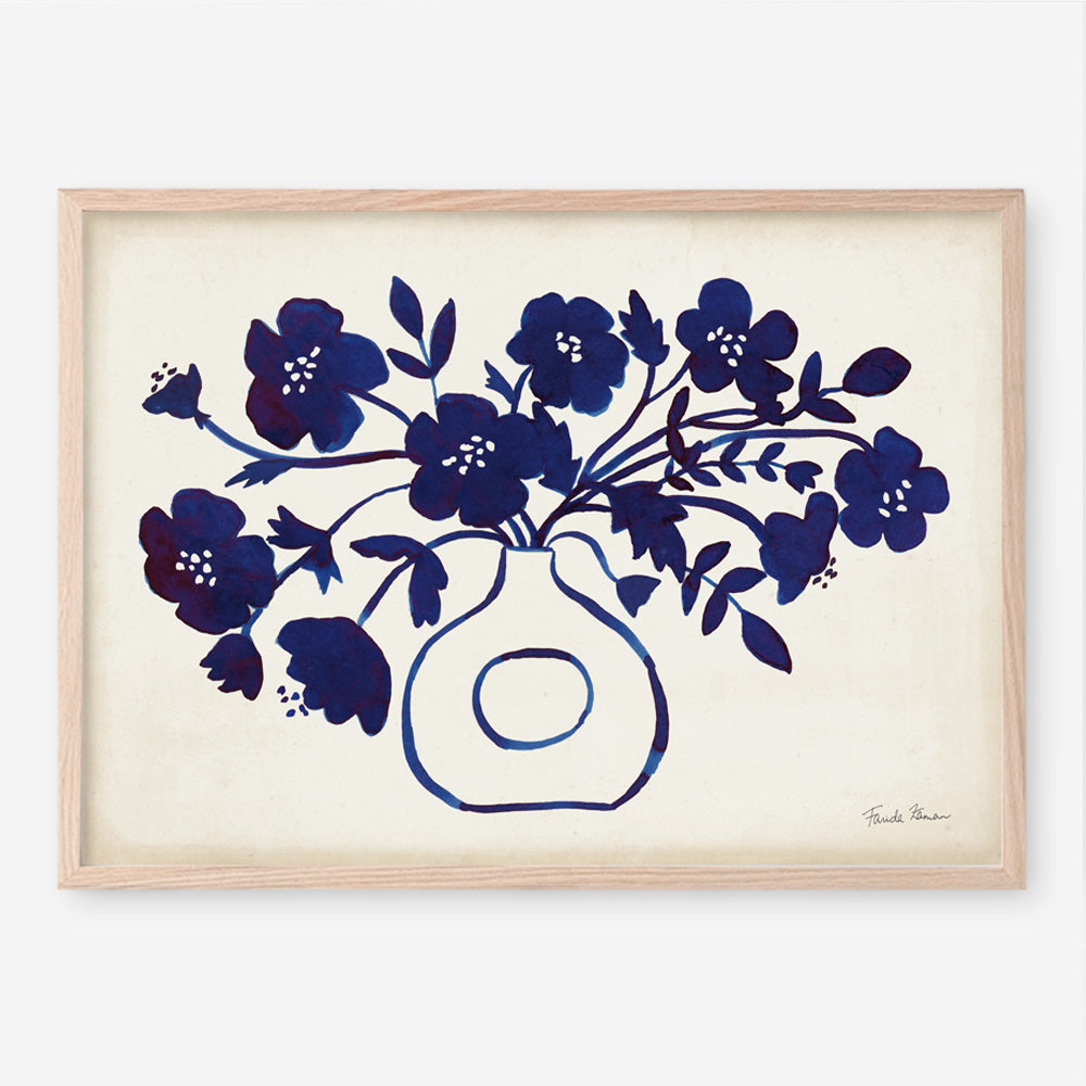 Shop Modern Blue II Art Print a floral themed painted wall art print from The Print Emporium wall artwork collection - Buy Australian made fine art painting style poster and framed prints for the home and your interior decor room, TPE-WA-74161-AP