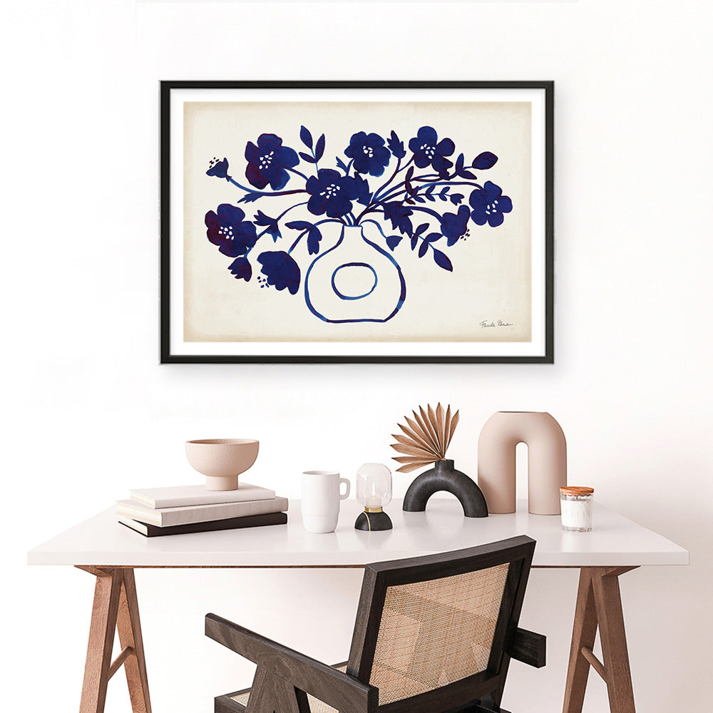Shop Modern Blue II Art Print a floral themed painted wall art print from The Print Emporium wall artwork collection - Buy Australian made fine art painting style poster and framed prints for the home and your interior decor room, TPE-WA-74161-AP