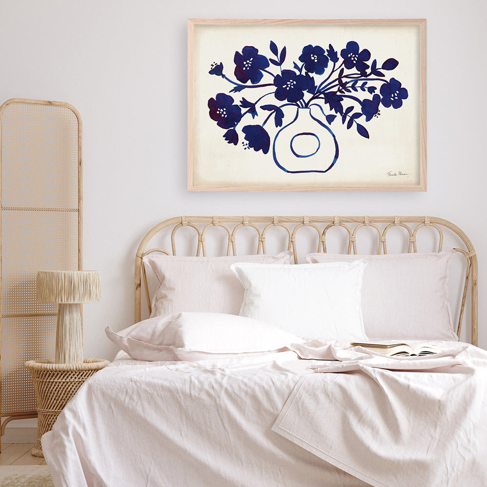 Shop Modern Blue II Art Print a floral themed painted wall art print from The Print Emporium wall artwork collection - Buy Australian made fine art painting style poster and framed prints for the home and your interior decor room, TPE-WA-74161-AP