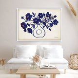 Shop Modern Blue II Canvas Print a floral themed painted framed canvas wall art print from The Print Emporium artwork collection - Buy Australian made fine art painting style stretched canvas prints for the home and your interior decor space, TPE-WA-74161-CA-35X46-NF
