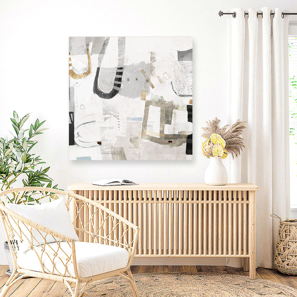 Shop Modern Rhythm (Square) Canvas Print a painted abstract themed framed canvas wall art print from The Print Emporium artwork collection - Buy Australian made fine art painting style stretched canvas prints for the home and your interior decor space, TPE-PC-AH001-CA-40X40-NF