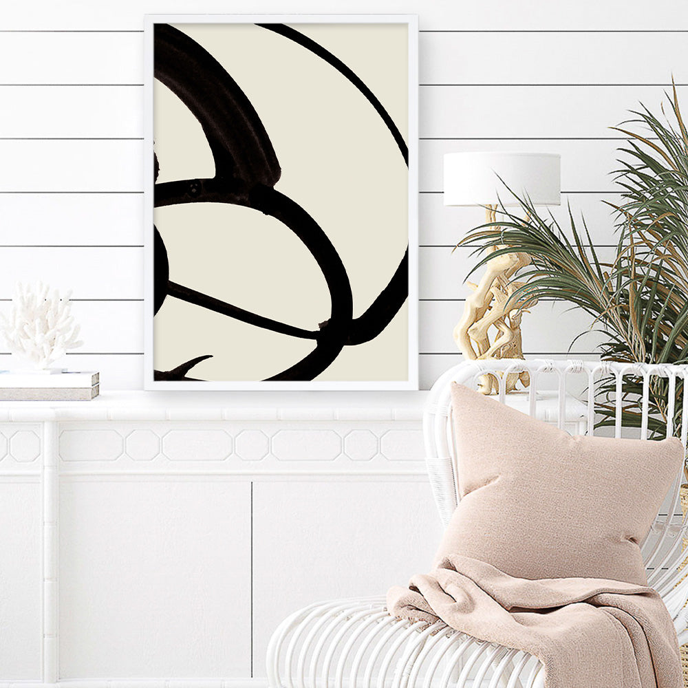 Shop Mono Brush 1 Art Print a painted abstract themed wall art print from The Print Emporium wall artwork collection - Buy Australian made fine art painting style poster and framed prints for the home and your interior decor room, TPE-DH-073-AP