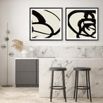 Shop Mono Brush 1 (Square) Art Print a painted abstract themed wall art print from The Print Emporium wall artwork collection - Buy Australian made fine art painting style poster and framed prints for the home and your interior decor room, TPE-DH-296-AP