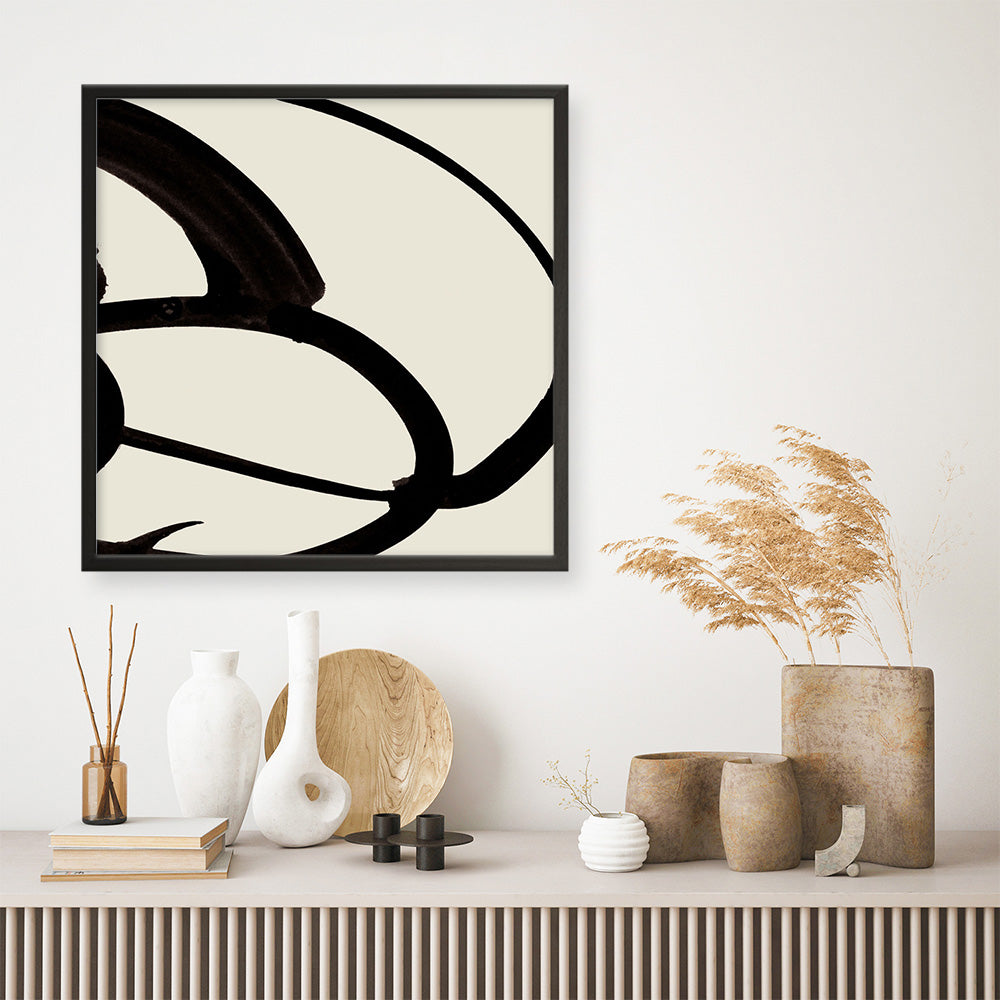 Shop Mono Brush 1 (Square) Art Print a painted abstract themed wall art print from The Print Emporium wall artwork collection - Buy Australian made fine art painting style poster and framed prints for the home and your interior decor room, TPE-DH-296-AP