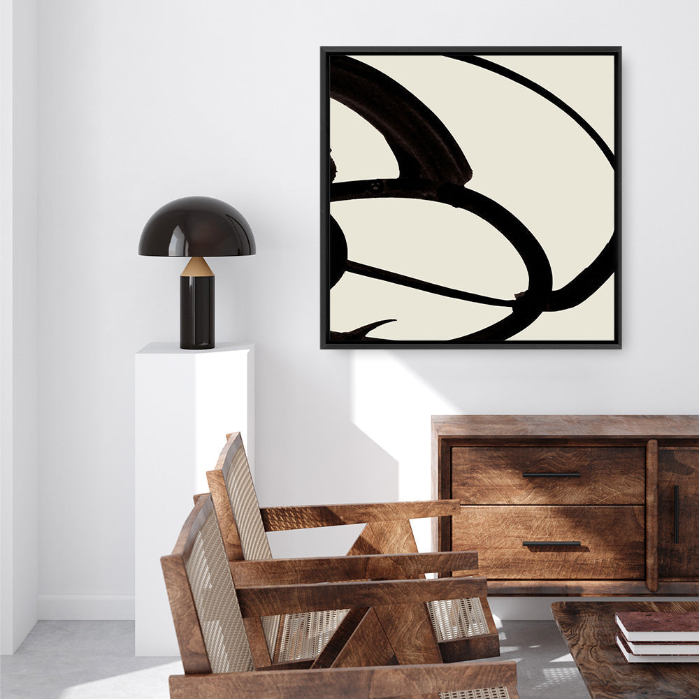 Shop Mono Brush 1 (Square) Canvas Print a painted abstract themed framed canvas wall art print from The Print Emporium artwork collection - Buy Australian made fine art painting style stretched canvas prints for the home and your interior decor space, TPE-DH-296-CA-40X40-NF