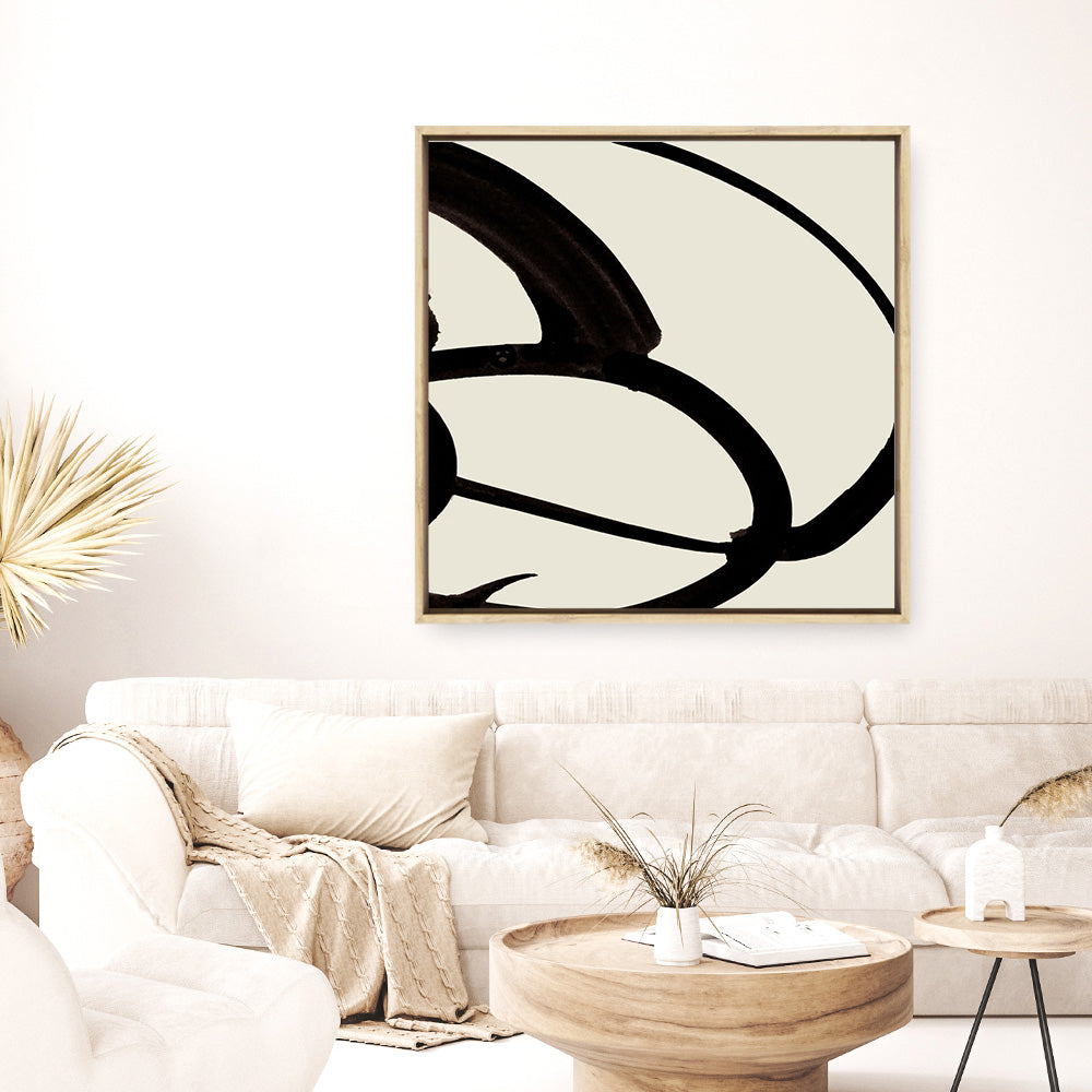 Shop Mono Brush 1 (Square) Canvas Print a painted abstract themed framed canvas wall art print from The Print Emporium artwork collection - Buy Australian made fine art painting style stretched canvas prints for the home and your interior decor space, TPE-DH-296-CA-40X40-NF