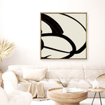 Shop Mono Brush 1 (Square) Canvas Print a painted abstract themed framed canvas wall art print from The Print Emporium artwork collection - Buy Australian made fine art painting style stretched canvas prints for the home and your interior decor space, TPE-DH-296-CA-40X40-NF