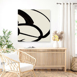 Shop Mono Brush 1 (Square) Canvas Print a painted abstract themed framed canvas wall art print from The Print Emporium artwork collection - Buy Australian made fine art painting style stretched canvas prints for the home and your interior decor space, TPE-DH-296-CA-40X40-NF