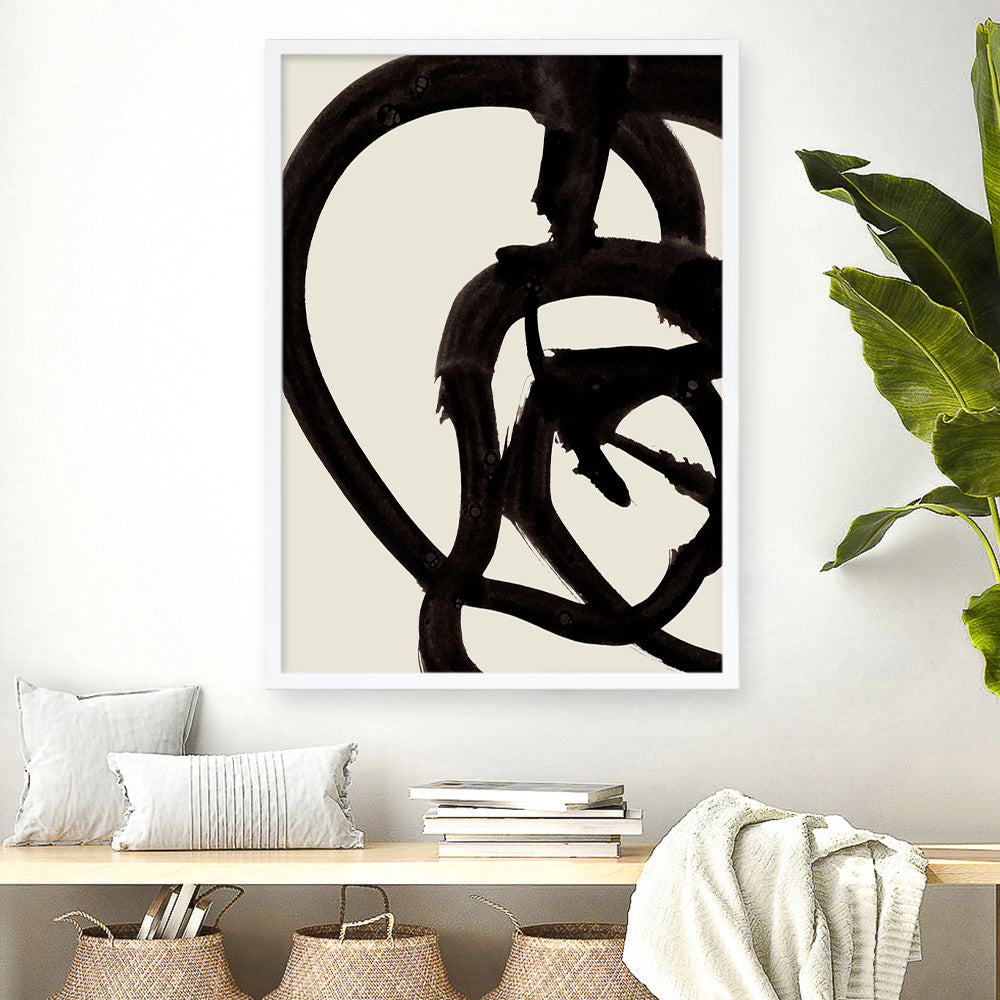 Shop Mono Brush 2 Art Print a painted abstract themed wall art print from The Print Emporium wall artwork collection - Buy Australian made fine art painting style poster and framed prints for the home and your interior decor room, TPE-DH-074-AP