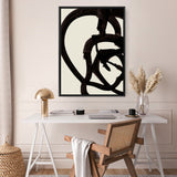 Shop Mono Brush 2 Canvas Print a painted abstract themed framed canvas wall art print from The Print Emporium artwork collection - Buy Australian made fine art painting style stretched canvas prints for the home and your interior decor space, TPE-DH-074-CA-35X46-NF