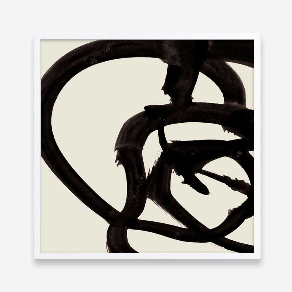 Shop Mono Brush 2 (Square) Art Print a painted abstract themed wall art print from The Print Emporium wall artwork collection - Buy Australian made fine art painting style poster and framed prints for the home and your interior decor room, TPE-DH-297-AP