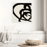 Shop Mono Brush 2 (Square) Art Print a painted abstract themed wall art print from The Print Emporium wall artwork collection - Buy Australian made fine art painting style poster and framed prints for the home and your interior decor room, TPE-DH-297-AP