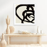 Shop Mono Brush 2 (Square) Art Print a painted abstract themed wall art print from The Print Emporium wall artwork collection - Buy Australian made fine art painting style poster and framed prints for the home and your interior decor room, TPE-DH-297-AP