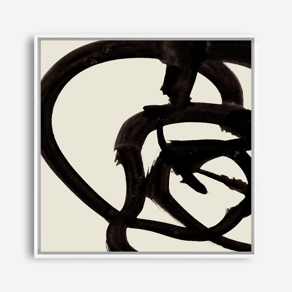 Shop Mono Brush 2 (Square) Canvas Print a painted abstract themed framed canvas wall art print from The Print Emporium artwork collection - Buy Australian made fine art painting style stretched canvas prints for the home and your interior decor space, TPE-DH-297-CA-40X40-NF