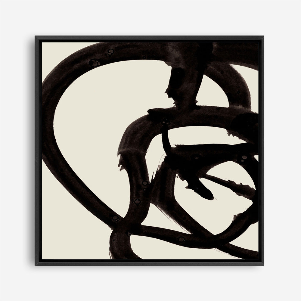Shop Mono Brush 2 (Square) Canvas Print a painted abstract themed framed canvas wall art print from The Print Emporium artwork collection - Buy Australian made fine art painting style stretched canvas prints for the home and your interior decor space, TPE-DH-297-CA-40X40-NF