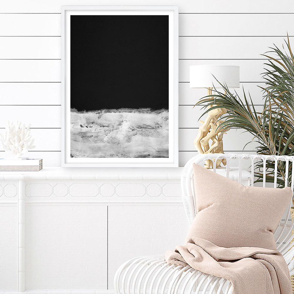 Shop Mono Horizon Art Print a painted abstract themed wall art print from The Print Emporium wall artwork collection - Buy Australian made fine art painting style poster and framed prints for the home and your interior decor room, TPE-DH-355-AP