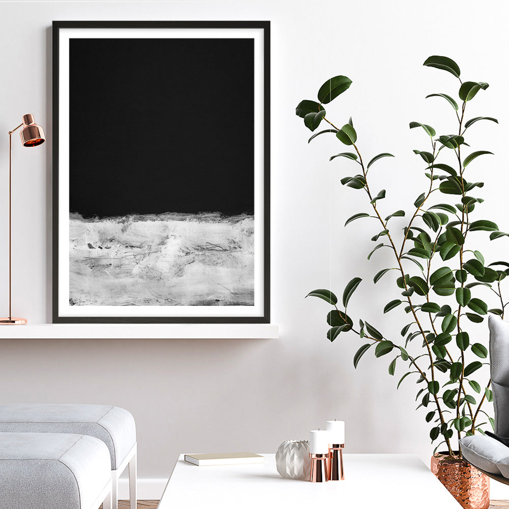 Shop Mono Horizon Art Print a painted abstract themed wall art print from The Print Emporium wall artwork collection - Buy Australian made fine art painting style poster and framed prints for the home and your interior decor room, TPE-DH-355-AP
