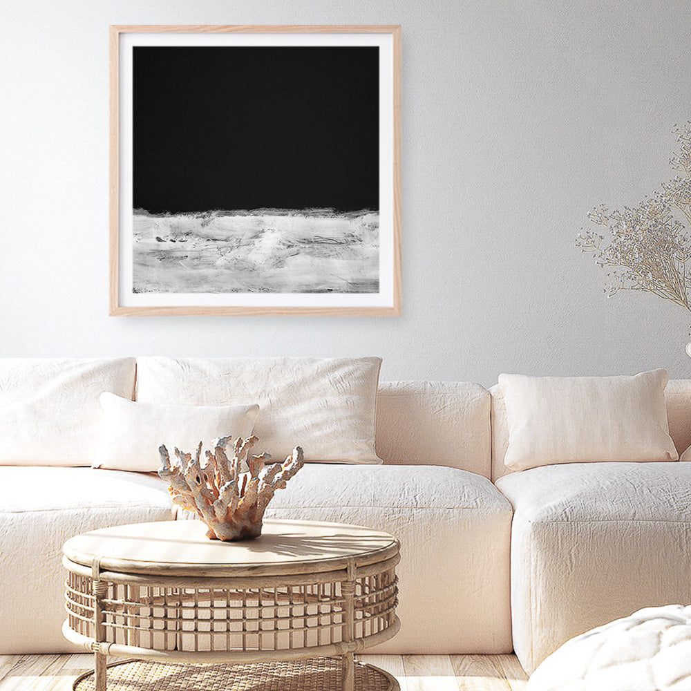 Shop Mono Horizon (Square) Art Print a painted abstract themed wall art print from The Print Emporium wall artwork collection - Buy Australian made fine art painting style poster and framed prints for the home and your interior decor room, TPE-DH-166-AP