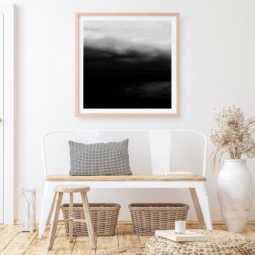 Shop Monochrome Horizon (Square) Art Print a painted style wall art print from The Print Emporium wall artwork collection - Buy Australian made fine art painting style poster and framed prints for the home and your interior decor room, TPE-483-AP