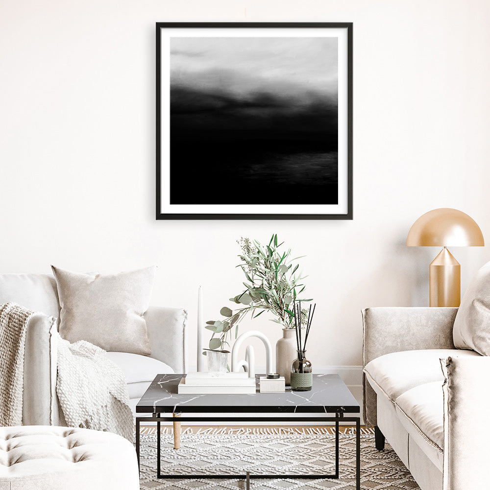 Shop Monochrome Horizon (Square) Art Print a painted style wall art print from The Print Emporium wall artwork collection - Buy Australian made fine art painting style poster and framed prints for the home and your interior decor room, TPE-483-AP