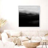 Shop Monochrome Horizon (Square) Canvas Print a painted style framed canvas wall art print from The Print Emporium artwork collection - Buy Australian made fine art painting style stretched canvas prints for the home and your interior decor space, TPE-483-CA-40X40-NF
