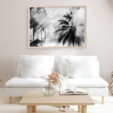 Shop Monochrome Palms Photo Art Print a coastal themed photography wall art print from The Print Emporium wall artwork collection - Buy Australian made fine art poster and framed prints for the home and your interior decor, TPE-544-AP