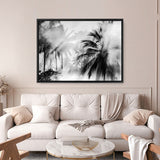 Shop Monochrome Palms Photo Canvas Print a coastal themed photography framed stretched canvas print from The Print Emporium wall artwork collection - Buy Australian made prints for the home and your interior decor space, TPE-544-CA-35X46-NF