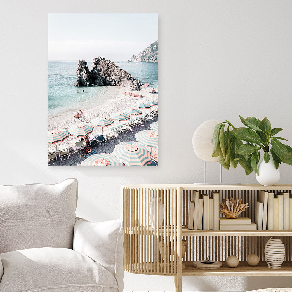 Shop Monterosso Italy II Photo Canvas Print a coastal themed photography framed stretched canvas print from The Print Emporium wall artwork collection - Buy Australian made prints for the home and your interior decor space, TPE-1201-CA-35X46-NF