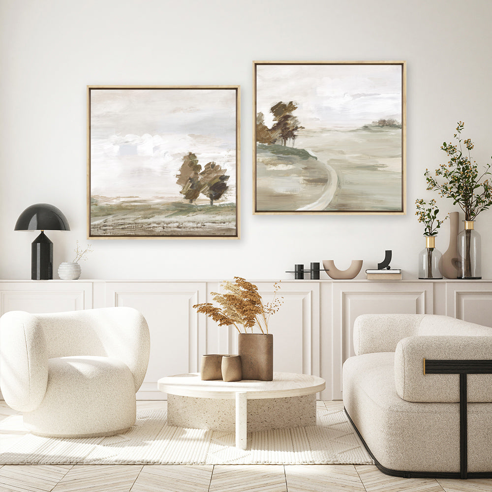 Shop Morning Crisp I (Square) Canvas Print a painted abstract themed framed canvas wall art print from The Print Emporium artwork collection - Buy Australian made fine art painting style stretched canvas prints for the home and your interior decor space, TPE-PC-LE201-CA-40X40-NF