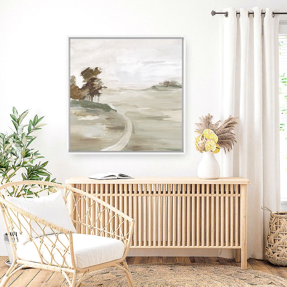 Shop Morning Crisp II (Square) Canvas Print a painted abstract themed framed canvas wall art print from The Print Emporium artwork collection - Buy Australian made fine art painting style stretched canvas prints for the home and your interior decor space, TPE-PC-LE202-CA-40X40-NF