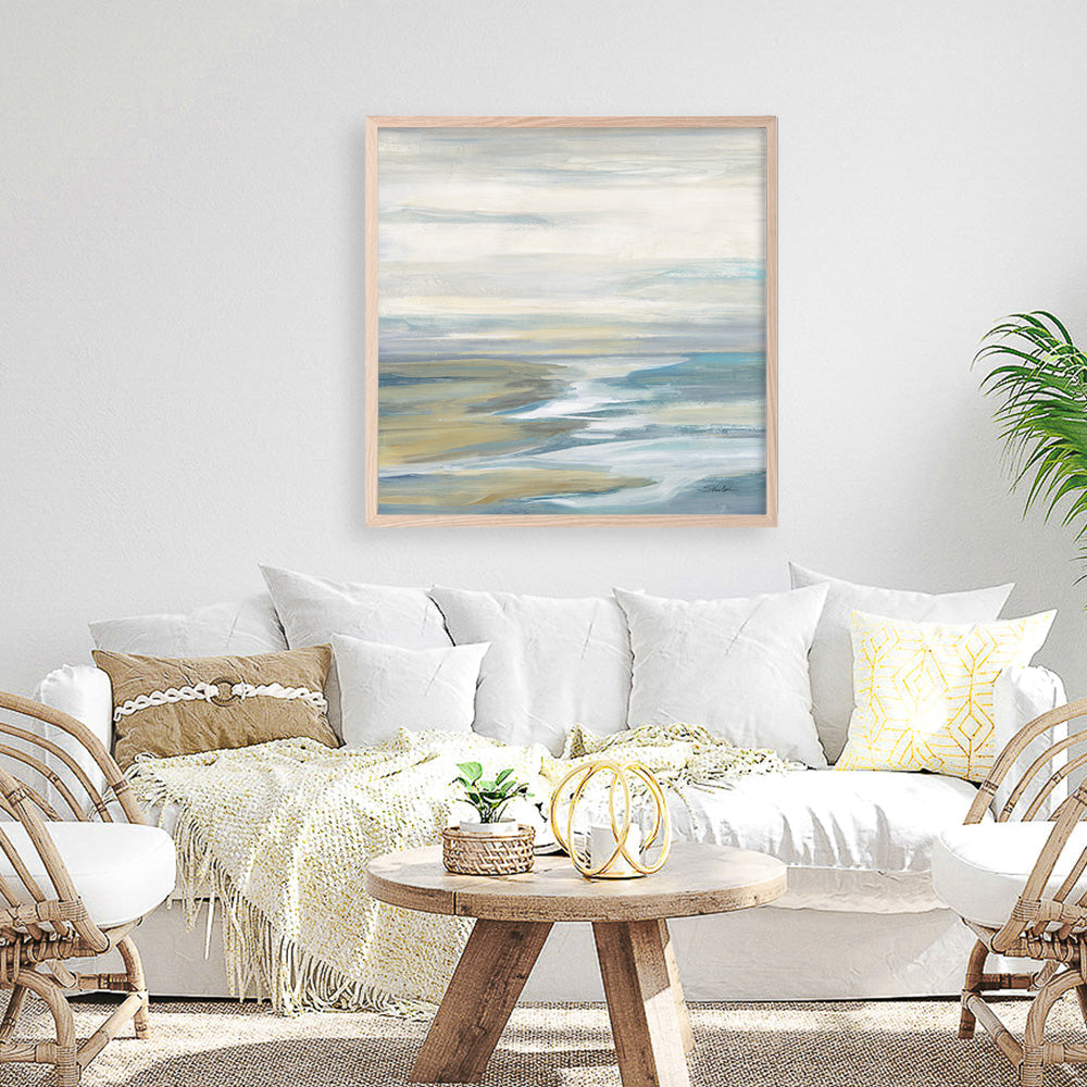 Shop Morning Sea Light (Square) Art Print a painted abstract themed wall art print from The Print Emporium wall artwork collection - Buy Australian made fine art painting style poster and framed prints for the home and your interior decor room, TPE-WA-68339-AP