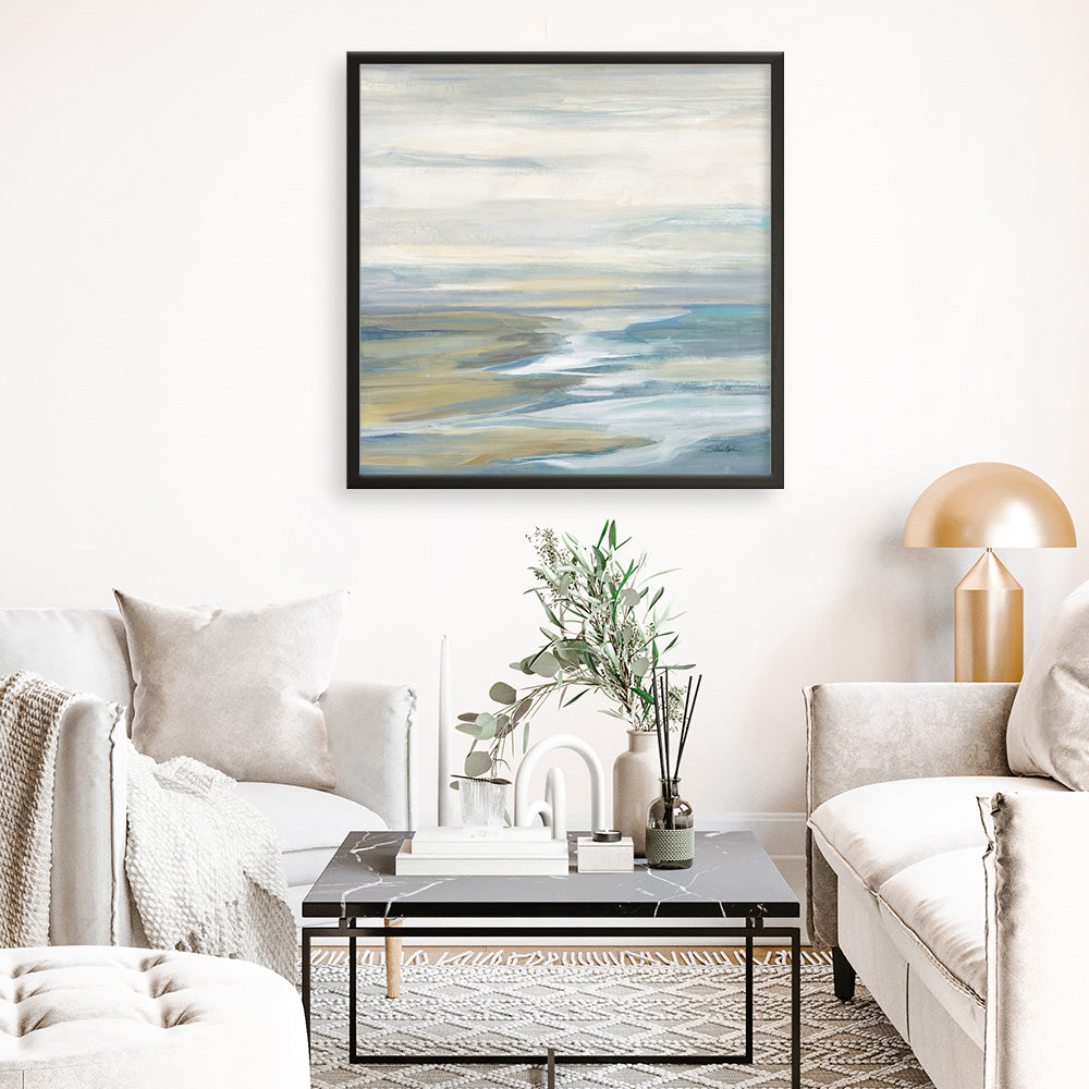 Shop Morning Sea Light (Square) Art Print a painted abstract themed wall art print from The Print Emporium wall artwork collection - Buy Australian made fine art painting style poster and framed prints for the home and your interior decor room, TPE-WA-68339-AP