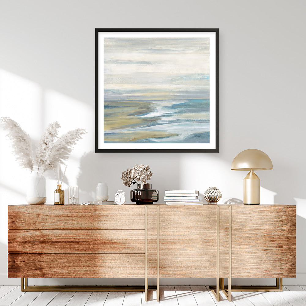 Shop Morning Sea Light (Square) Art Print a painted abstract themed wall art print from The Print Emporium wall artwork collection - Buy Australian made fine art painting style poster and framed prints for the home and your interior decor room, TPE-WA-68339-AP