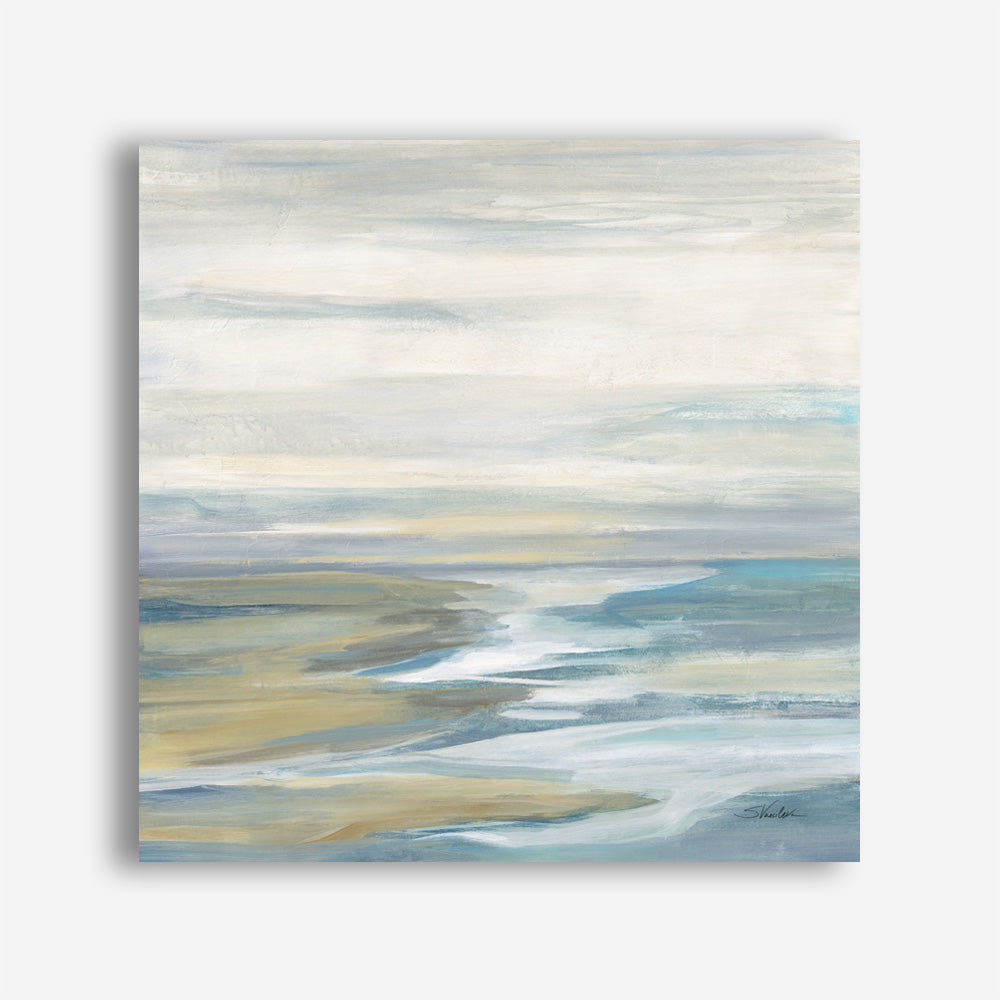 Shop Morning Sea Light (Square) Canvas Print a painted abstract themed framed canvas wall art print from The Print Emporium artwork collection - Buy Australian made fine art painting style stretched canvas prints for the home and your interior decor space, TPE-WA-68339-CA-40X40-NF