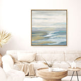 Shop Morning Sea Light (Square) Canvas Print a painted abstract themed framed canvas wall art print from The Print Emporium artwork collection - Buy Australian made fine art painting style stretched canvas prints for the home and your interior decor space, TPE-WA-68339-CA-40X40-NF