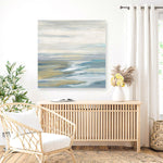 Shop Morning Sea Light (Square) Canvas Print a painted abstract themed framed canvas wall art print from The Print Emporium artwork collection - Buy Australian made fine art painting style stretched canvas prints for the home and your interior decor space, TPE-WA-68339-CA-40X40-NF